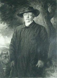 HECHT Wilhelm 1843-1920,BILDNIS VON BISMARCK BEIM SPAZIERGANG MIT HUND,Meerbuscher DE 2009-12-05