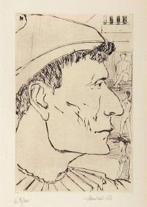 HECKEL Erich 1883-1970,Artist's Head,Stahl DE 2016-04-23
