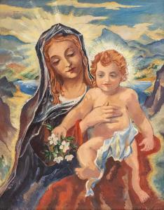 HECKENDORF Franz 1888-1962,Hl. Maria mit dem Kinde,1945,Palais Dorotheum AT 2023-11-22