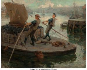 HEDLEY Ralph 1851-1913,Working on the Tyne,1905,Heritage US 2017-12-08