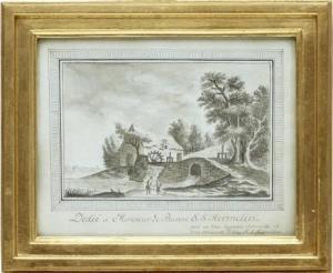 HEDVIG BERNDTSSON Elisabeth 1774-1846,Landskap med figurer,Uppsala Auction SE 2016-02-16