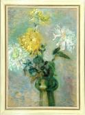 HEEMSKERCK E 1800-1900,Chrysanthemen in grüner Vase,Allgauer DE 2016-01-15