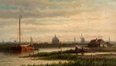 HEEREBAART Georgius,Panoramic view on a city gate of Amsterdam,AAG - Art & Antiques Group 2018-06-18