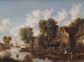 HEEREMANS Thomas 1641-1694,Bord de fleuve animé,Mercier & Cie FR 2017-04-23