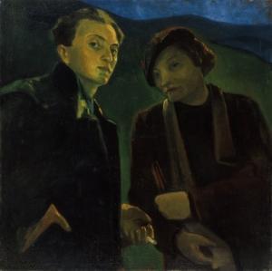 HEGEDÜS Endre 1913-1945,Self-Portrait with The Artis's Bride,Kieselbach HU 2003-12-12