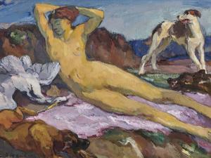 HEGENBARTH Emanuel 1868-1923,Naked Diana with Dogs and Quarry,Neumeister DE 2019-12-04