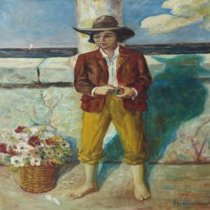 HEGGTVEIT Oyvind 1884-1961,Italian boy with a cigarette,Bruun Rasmussen DK 2016-06-13