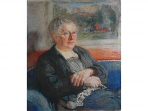 HEICHERT Otto 1868-1946,Half length portrait of a lady with lace work,Capes Dunn GB 2014-03-25
