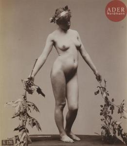 HEID Hermann 1834-1891,Nus féminins à la vigne et aux rameaux,1885,Ader FR 2017-11-12