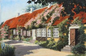 HEIDE Ella 1871-1956,A Summer day at the house of P. S. Krøyer in Skage,Bruun Rasmussen 2024-04-01