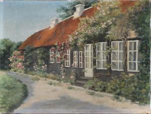 HEIDE Ella 1871-1956,A Summer day at the house of P. S. Krøyer in Skage,Bruun Rasmussen 2024-03-11