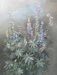 HEIDERSDORF Ernest 1901-1998,Wild flowers and lupins,Woolley & Wallis GB 2009-06-17