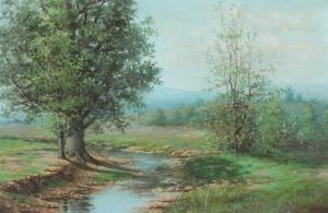 HEIGS J S C 1900-1900,LANDSCAPE WITH TREE AND BROOK,Sloans & Kenyon US 2013-07-27