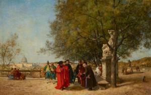 HEILBUTH Ferdinand 1826-1889,La promenade du cardinal,1870,Bonhams GB 2018-05-02
