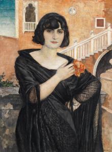 HEILEMANN Ernst 1870-1936,‘Portrait: Dal' Ongaro’’’’,1922,Palais Dorotheum AT 2014-12-17