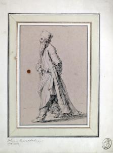 HEILMANN Jean Gaspard 1718-1760,Personnage avec longue barbe,Henri Godts BE 2014-03-18