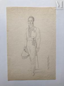 HEIM François Joseph 1787-1865,Portrait de militaire en pied,Millon & Associés FR 2022-10-18