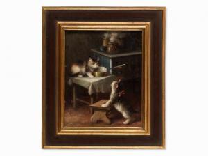 HEIMERL Josef 1867-1918,Kittens with a Milk Pot,1900,Auctionata DE 2016-03-02