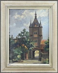 HEINECKE Wilhelmus, Wim 1895-1978,Vianen city gate,Twents Veilinghuis NL 2023-01-12