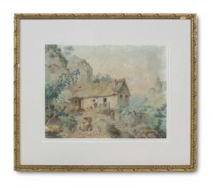 HEINEL Johann Philipp 1800-1843,Landschaft mit Bauernhaus und Fi,1839,Jeschke-Greve-Hauff-Van Vliet 2020-03-27