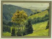 HEINEMANN Ernst 1887-1979,Spätsommerliche Landschaft mit Blick ins Hochgebir,Allgauer DE 2011-04-14
