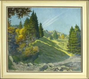 HEINEMANN Ernst 1887-1979,Spätsommerliche Stimmung mit Bäumen auf der Südsei,Allgauer DE 2011-04-14