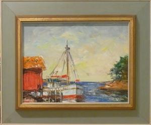 HEINONEN Kurt Erik 1915,Fiskebåt i hamn.,Auktionskompaniet SE 2008-01-27