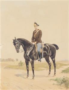 HEINRICH GOTTFRIED Wilda 1862-1922,Emperor Francis Joseph I as commander in c,1897,Palais Dorotheum 2018-06-18
