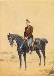 HEINRICH GOTTFRIED Wilda 1862-1922,Emperor Francis Joseph I as commander in c,1897,Palais Dorotheum 2017-10-30