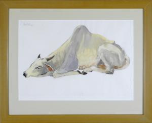 Heinrich KUTZER 1911-1986,Ruhendes Zebu,1949,Eckert & Nolde DE 2009-04-25