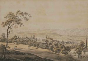 HEINRICH THOMANN 1748-1794,Vuë de la Ville de Zuric,1800,Schuler CH 2021-12-13