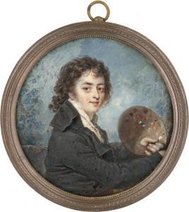 HEINSIUS Johann Ernst, Julius 1740-1812,Portrait eines Malers,1796,Galerie Bassenge DE 2023-11-30