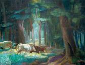 HEINTZ Henrik 1896-1955,On a forest clearing,Nagyhazi galeria HU 2017-03-07