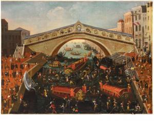 HEINTZ Josef II,The Rialto Bridge with a Doge\’s procession on the,Palais Dorotheum 2023-10-25