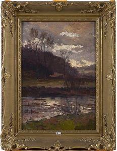 HEINTZ Richard 1871-1929,Rivière traversant un paysage ardennais,1905,VanDerKindere BE 2023-02-14
