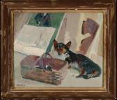 HEINZ Charles Lloyd 1885-1955,untitled (dog and basket),1926,Provincetown Art Association 2021-09-26