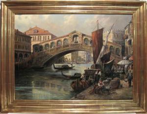 Heinz Wolf 1900,Fischmarkt in Venedig,Scheublein Art & Auktionen DE 2018-01-26