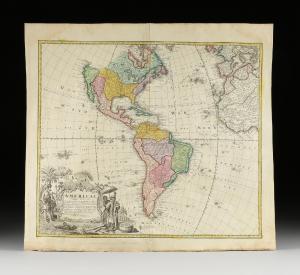 HEIRS HOMANN 1700-1800,Americæ Mappa Generalis,Simpson Galleries US 2022-02-12