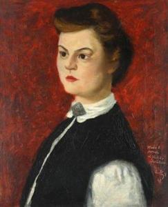 HEJL Alois 1909,A Study for a Portrait of Miss VlastičkaDvořáková,1945,Palais Dorotheum 2011-03-12