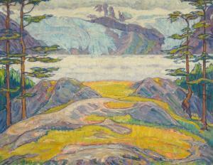 HELBIG Walter 1878-1968,Ghiacciao a Saas Fee,1909,Galerie Koller CH 2023-12-01