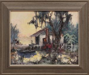 HELDNER Colette Pope 1902-1990,Swamp Idyl (Louisiana Bayou Country),Neal Auction Company 2023-09-08