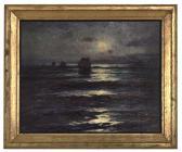 HELDNER Knute 1877-1952,Moonlight Seascape,1936,New Orleans Auction US 2018-04-21