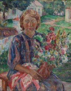 Helena TEODOROWICZ KARPOWSKA 1900-1944,Portret kobiety,Sopocki Dom Aukcjny PL 2020-02-12