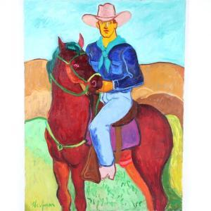 HELFMAN Sydney 1926-2010,Cowboy on horse,Ripley Auctions US 2020-03-21