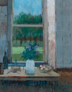 HELIKER John Edward 1909-2000,Interior with Lilacs,Hindman US 2023-10-26