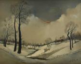 HELINCK Gustave 1884-1954,Paysage hivernal,Horta BE 2013-01-21