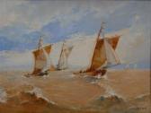 HELINCK Gustave 1884-1954,Vissersboten op volle zee,Venduehuis NL 2022-02-22