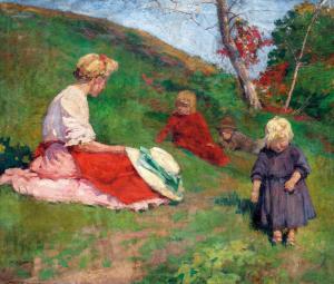 HELLER Ödön 1878-1921,Sunny hillside,1903,Nagyhazi galeria HU 2018-05-28