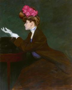 HELLER Ödön 1878-1921,Woman with a Flowery Hat,1905,Kieselbach HU 2019-05-20