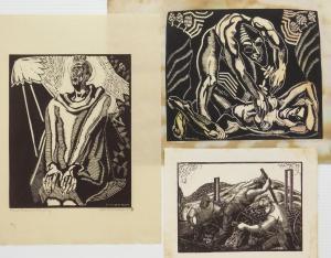 HELLER Helen West,Saint Francis Singing; Creation; Woodcuts USA,1928,Rachel Davis 2023-06-03